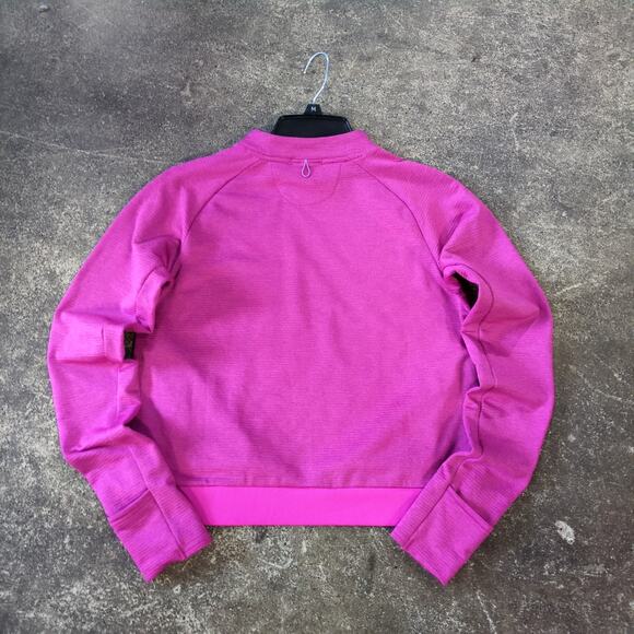 Brooks Sweatshirt Womens S Pink Crop Pullover Athleisure Pockets Stretch - Picture 3 of 8